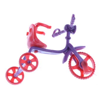1 Adet 6*8 cm Çocuk Üç Tekerlekli Bisiklet İtme Kolu ile Mini Oyuncak Bebek Kız Doğum Günü Hediyeleri Bebek Aksesuarları Uyar Kelly Bebek