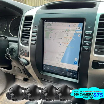 128GB Android 11 GPS Lexus GX470 GX 470 Toyota Land Cruiser Prado 120 İçin Tesla Ekran 2 DİN Stereo Multimedya Video Oynatıcı