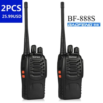 2 adet / grup sıcak baofeng walkie-talkie UHF 400-470 MHz 5 W uzun mesafe ıletişim ıki yönlü telsiz BF-888s ücretsiz kargo