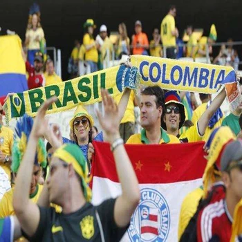 2022 Dünya Futbol boyun eşarbı Milli Takım Bayrağı Desen Afiş Futbol Maçı Flama Futbol Etkinlikleri için Fanlar Dekor