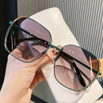 2022 Yeni kadın Büyük Çerçeve Güneş Gözlüğü Lüks Marka Spor güneş gözlüğü Yüksek Kaliteli Bayan Gözlük UV400 Oculos De Sol Degrade