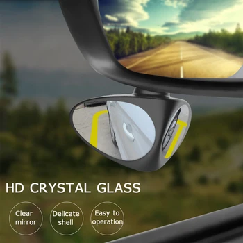 360 Rotasyon Ayarlanabilir Dikiz Aynası Araba Kör Nokta Ayna Çift Kullanımlı Geniş açılı ayna Görünüm ön tekerlek Araba ayna Dışbükey