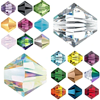 4MM 100 Adet Çek Bicone kristal boncuklar Takı Yapımı için Dıy Aksesuarları Renkli Faceted Cam halka boncuk Toptan