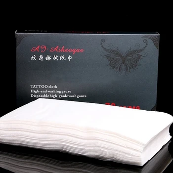 70 adet/kutu Dövme Silin Kağıt Yumuşak Doku Cilt Bez Havlu Temizleme Makyaj Aksesuarları Vücut Sanatı Araçları Emici Pamuk Havlu