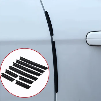 8 adet / takım Araba Kapı Yan Kenar Koruyucu Şerit Oto SUV Kazıma Koruma Tampon Kolu Koruyucu Kapak Sticker Evrensel Oto Çıkartması
