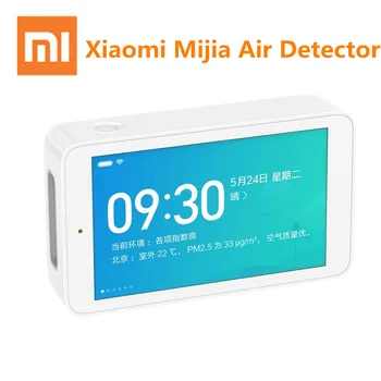 80 % YENİ Xiaomi Mijia Hava Kalitesi Test Cihazı HD Dokunmatik Ekran Uzaktan İzleme PM2.5 Sıcaklık Nem Ölçümü Akıllı Ev İçin