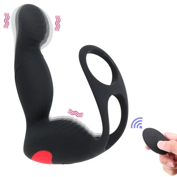 Anal Vibratör Gecikme Boşalma Butt Plug Masaj Seks Oyuncakları erkekler için Prostat Stimülatörü Erotik 9 Modu