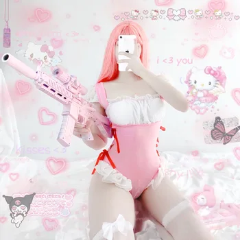 Anime Cosplay Seksi Kostümleri Fetiş İç Çamaşırı Kawaii İç Çamaşırı Hizmetçi Klasik Erotik Dantel Kıyafet Sm Porno Takım Elbise Kadınlar için Roleplay