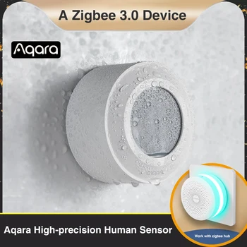 Aqara Zigbee 3.0 Yüksek Hassasiyetli Akıllı İnsan Vücudu Sensörü IPX5 Su Geçirmez 3 Seviye Hassasiyet Ayarlanabilir Çalışma Apple HomeKit