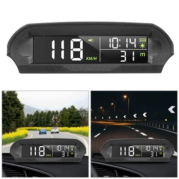 Araba Head Up Display OBD2 HUD Araba Kablosuz HUD Ekran Dijital Evrensel Güneş Şarjlı GPS Hız Göstergesi Araba Head Up Ekran
