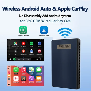 Carplay AI KUTUSU 4 + 64G Mini Kablosuz Android Otomatik Carplay Adaptörü araba OEM ekran eklemek Android Sistemi Video Multimedya Tv Kutusu