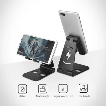 Cep telefon tutucu Masaüstü Tablet şarj standı Çift Ayarlanabilir Raf telefon standı Cep Telefonu Aksesuarları İçin