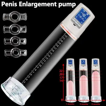 Elektrikli Acemi Penis Pompası USB Şarj Edilebilir Otomatik Penis Büyütme Vakum Ereksiyon Penis Extender Erkek Büyütücü Seks Oyuncak