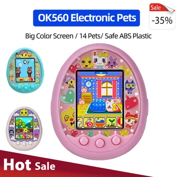Etkileşim Oyuncak Touma Elektronik Evcil Hayvanlar için 1.77 İnç Renkli Ekran ABS Güvenli Malzeme Üzerinde 6 Yaşında Dijital Renkli Ekran E-pet