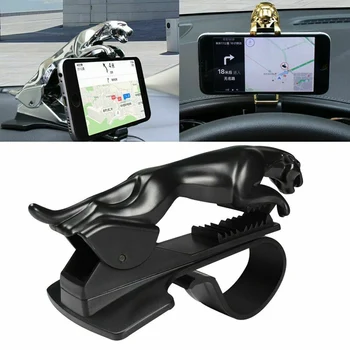 Evrensel Araba akıllı telefon tutucu Leopar Şekli Panter Tarzı ön panel tutucu cep telefonu için kıskaç braketi Ayarlanabilir GPS Standı