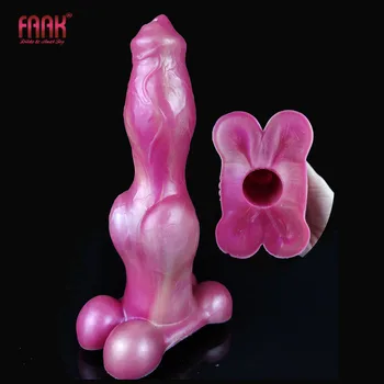 FAAK Silikon Penis Kollu Genişletici Horoz Büyütme Fantezi Köpek Düğüm Kılıf Seks Oyuncakları Erkekler İçin Gerilebilir Erotik Ürünler