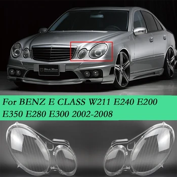 Far Kapağı Kapağı W211 lens camı Benz İçin W211 E240 E200 E350 E280 E300 2002-2008 Lamba Kapağı Kapak Kabuk