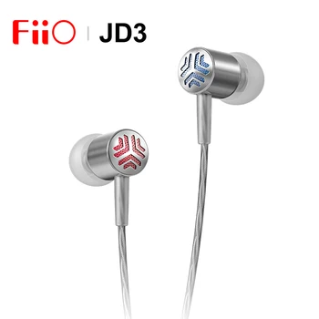 FiiO JadeAudio JD3 Dinamik Sürücü Kulak Kulaklık IEM HiFi Ses müzik kulaklıkları Bas HD mikrofonlu kulaklık Paslanmaz Çelik Kabuk