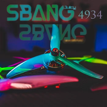 Gemfan SBANG 4934 4. 9X3. 4X3 3 Bıçaklı PC Pervane CW CCW FPV Freestyle için 5 inç Drones Sulu Sbang DIY Parçaları