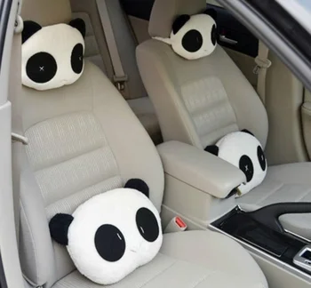 Güzel Yaratıcı Panda Oto Araba boyun yastığı Destek Yastığı Kafalık Yastık Mat Ayarlanabilir Koltuk Baş Koruma Ped Aksesuarları