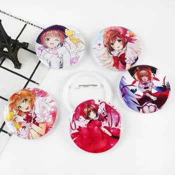 Japonya Anime Güzel Kız Broş Cosplay Rozeti Karikatür Sakura Kız Broş Pins Koleksiyonu Rozetleri Sırt Çantaları İçin Dekorasyon