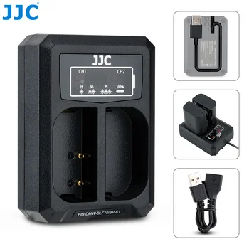 JJC DMW BLF19 Şarj Cihazı USB çift kamera şarj cihazı için DMW-BLF19 Piller ile Uyumlu Panasonic Lumix GH6 GH5 GH5S GH4 GH3 G9