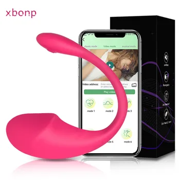 Kablosuz bluetooth G Spot Yapay Penis Vibratör Kadınlar için APP Uzaktan Kumanda Giyim Titreşimli Yumurta Klitoris Kadın Külot Seks Oyuncakları yetişkinler için