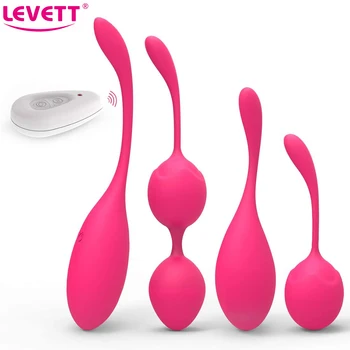 Kegel Topları Vibratör Vajinal Sıkın Egzersiz Ben Wa Topu Silikon Kablosuz Kontrol 16 Hızları Titreşimli Yumurta Seks Oyuncak Kadınlar İçin