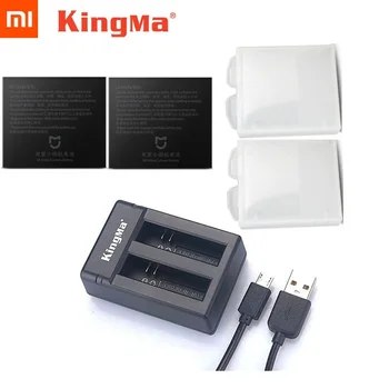 KingMa Orijinal Çift Pil Şarj cihazı / Xiaomi Mijia 4K Mini Eylem Kamera Aksesuarlar İçin Dava Şarj orijinal Mijia Pil 