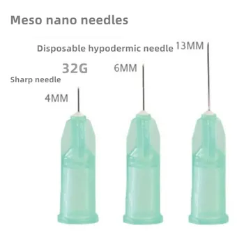 Kore Meso Nano İğne Tek Kullanımlık Mezoterapi İğne Güzellik Meso Dolum Nano İğne Sıkılaştırıcı Ağrısız 30g 32g 34g 100 Adet