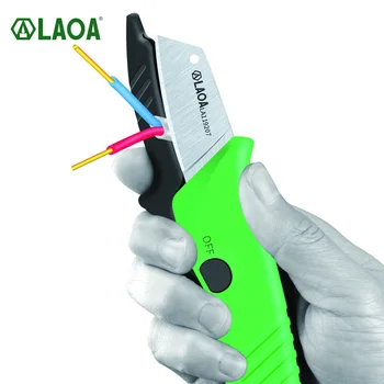 LAOA Elektrikçi Kablo Sıyırma Bıçağı Paslanmaz Tel Kesici Stripper Maket Bıçağı Kauçuk Saplı El Aletleri