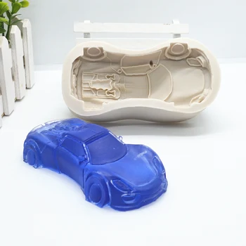 Luyou 3D Süper Araba Kek Araçları Silikon Fondan Kalıpları Doğum Günü Pastası Dekorasyon Araçları Reçine Kalıp Mutfak Pişirme Aksesuarları FM1992