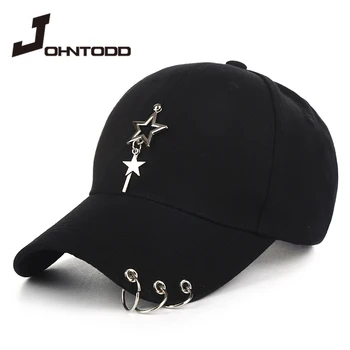 Marka Yeni Streetwear beyzbol şapkası Yüzük Erkekler Kadınlar Hip Hop Snapback Kapaklar Kore Tarzı beyzbol şapkası Açık baba şapkası Kpop Şapka