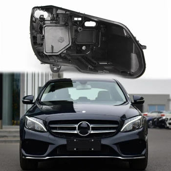 Mercedes Benz için W205 Far arka kabuk far tabanı plastik siyah abajur lens ışık arka kapak Arkasında abajur