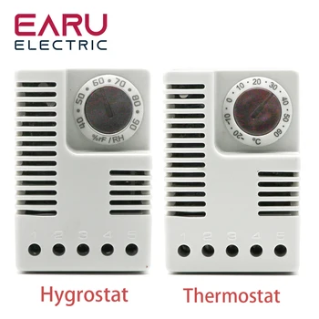 Nem / sıcaklık kontrol cihazı Higrostat termostat dolabı Termostat Anahtarı Ayarlanabilir DİN Ray LED Göstergesi Ekran