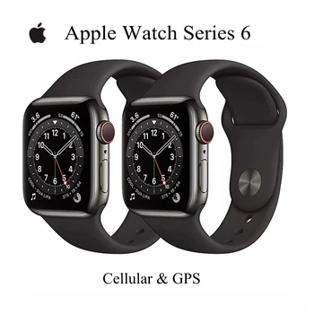 Orijinal Apple Watch Serisi 6 Hücresel 40mm / 44MM Alüminyum Kasa Spor Bandı akıllı saat