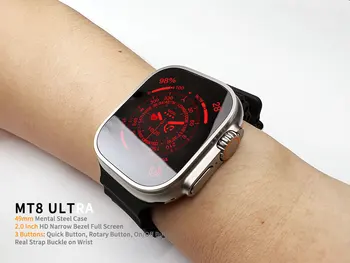 Orijinal MT8 Ultra Akıllı izle Erkekler Kadınlar Kablosuz Şarj MT8ultra Smartwatch Pk İzle Ultra W37 X8 Ultra iPhone 14 Pro Max