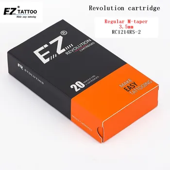 RC1214RS - 2 EZ Dövme iğneler Devrimi kartuş Yuvarlak Shader#12 0.35 mm sterilize sistemi makineleri ve sapları 20 adet / grup