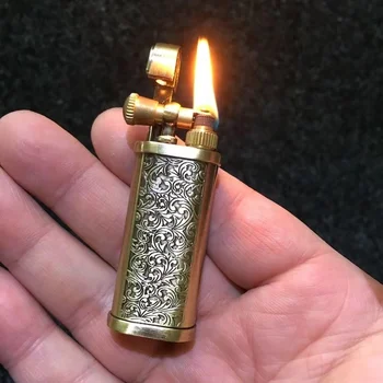 Retro Çakmaktaşı Yağ Çakmak Metal Sıradışı Gazyağı Çakmak Survival Gadget erkek Sigara Aksesuarları Koleksiyonu Hediye
