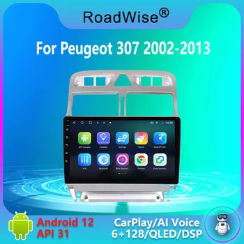 Roadwsie Android Araba Radyo Multimedya Peugeot 307 İçin 307CC 307SW 2004-2010 2011 2012 2013 4G GPS DVD 2din 2 DİN Navi Autoradio