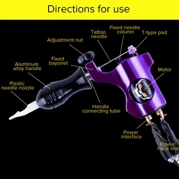 Rotary Dövme Makinesi Shader ve Liner 4 Renkler Karışık Dövme Motor Gun Setleri Kaynağı Sanatçılar İçin