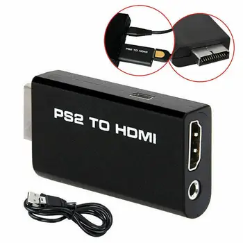 Ses Video Dönüştürücü Adaptör 480i / 480p / 576i için 3.5 mm Ses Çıkışı ile PS2 HDMI uyumlu Tüm PS2 Ekran Modları