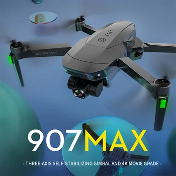 SG907 Max Drone 3 Eksenli EIS 4K HD Kamera GPS 5G Wıfı FPV Profissiona RC Helikopter Fırçasız Katlanabilir Destekler TF Kart Quadcopter