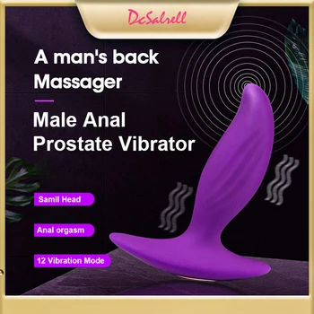 Silikon Anal Plug Vibratörler 12 Frekans Butt Plug Vibratör Erkek prostat masaj aleti Yetişkin Seks Oyuncakları Erkekler Kadınlar için Eşcinsel Erotik Oyuncaklar