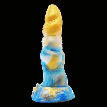 Silikon Yapay Penis Hayvan Büyük Köpek Anal Plug Gerçekçi Penis Büyük Dick Vantuz ile Yapay Penis Yetişkin Seks Oyuncak Erkekler Kadınlar için Eşcinsel Lezbiyen