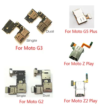 SİM kart tutucu Yuvası Soket Okuyucu Tepsi Flex Kablo Moto G2 G3 G5 Artı Z Z2 Oyun SİM Kart Flex