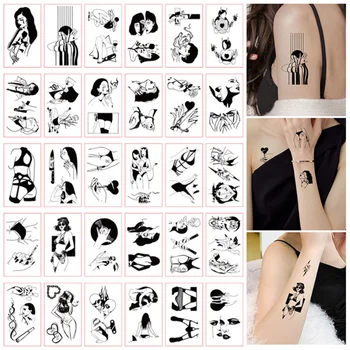 Su geçirmez Geçici Dövme Etiket Simülasyon Dövme Erkekler ve Kadınlar Su Geçirmez Moda Geçici Dövme Kapak Yara İzi Etiket