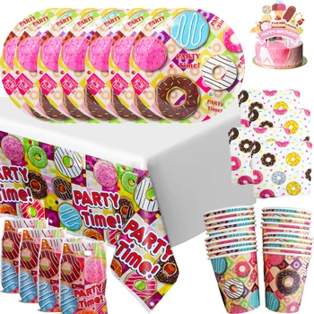 Tatlı Bir Çörek Dondurma Tema Parti Malzemeleri Balon Bebek Duş Mutlu Doğum Günü Partisi Şeker Dekorasyon Tatlı Numarası