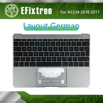 Test A1534 klavye Alman topcase ile En macbook çantası 12 inç Retina A1534 Palmrease GR Klavye 2016 2017 Uzay Gri
