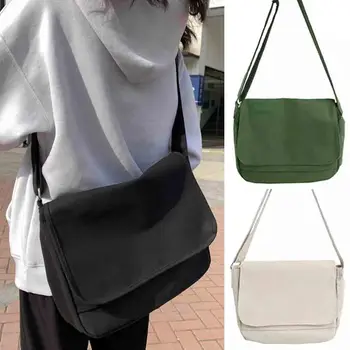 Unisex askılı çanta Alışveriş Basit Moda omuz çantası Büyük Kapasiteli Tote Çanta Ayı veya Kurbağa Süsler Tuval Crossbody